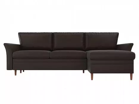 Диван угловой София правый Экокожа Коричневый