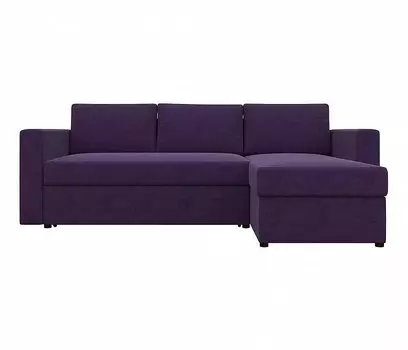 Диван угловой Траумберг правый Микровельвет Фиолетовый