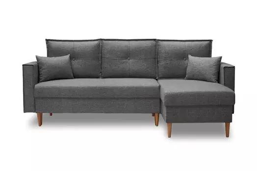 Диван угловой универсальный Капри серый Capri 28 (Рогожка)