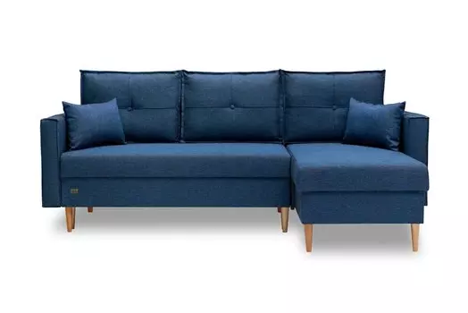 Диван угловой универсальный Капри синий Capri 44 (Рогожка)