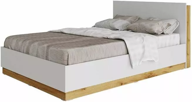 FRESCO кровать 140х200 Белый/Дуб Вотан
