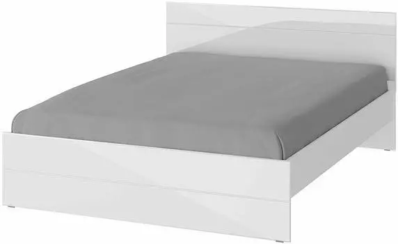GLOSS кровать 1600х2000 Белый/Белый глянец