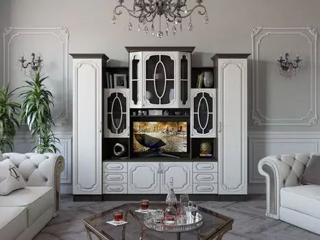 Гостиная Альберт-5-01 Дуб белёный