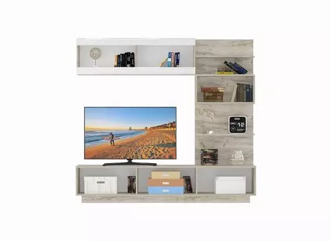 Гостиная АТЛАНТА дуб серый К./Белый глянец 71010128