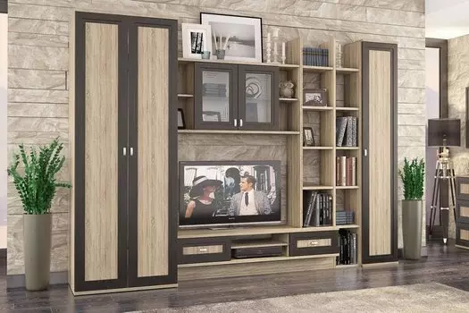 Гостиная Аурелия-03 Дуб Феррара/Дуб Сонома