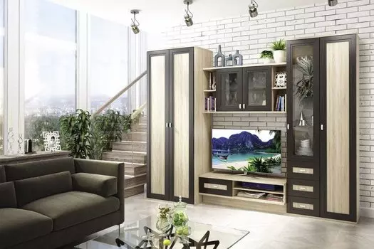 Гостиная Аурелия-04 Дуб Феррара/Дуб Сонома