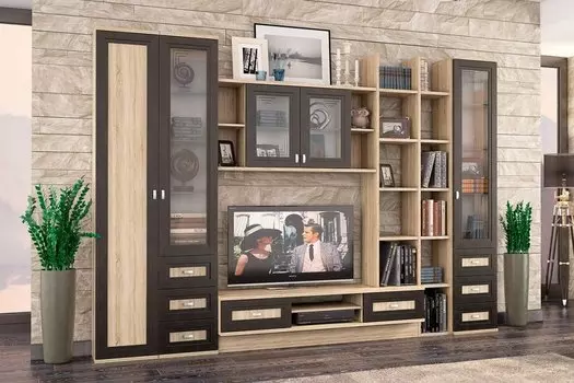 Гостиная Аурелия-05 Дуб Феррара/Дуб Сонома