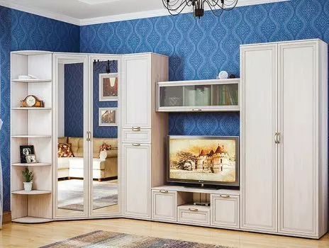 Гостиная Бьянка-02 Ясень Анкор светлый