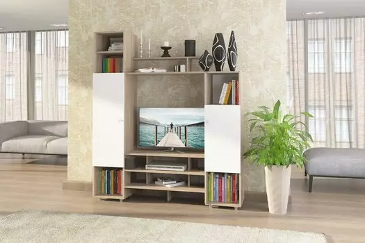 Гостиная Карэ Белый/ Дуб сонома