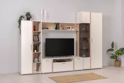 Гостиная Лина-02 Миндаль/Дуб сонома