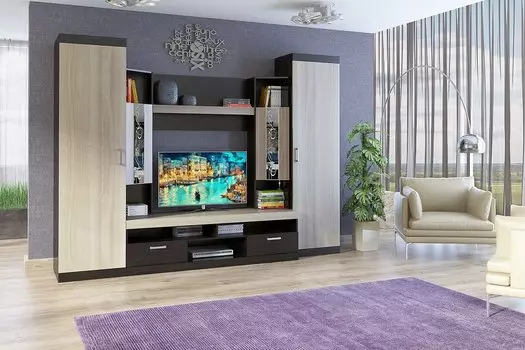 Гостиная Мальта Дуб-феррара/Ясень шимо светлый