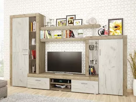 Гостиная Модерн-01 Дуб белый