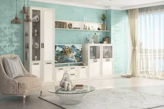 Гостиная Орион-01 Ясень шимо светлый/Лён