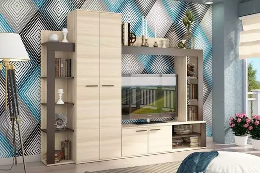 Гостиная Осло Дуб феррара/ Ясень шимо светлый