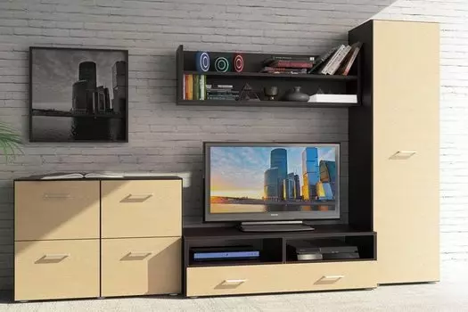 Гостиная Пассаж-01 Дуб кремона/Дуб ферарра