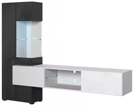 Гостиная POINT ТИП-70 Белый/Чёрный глянец 71774993