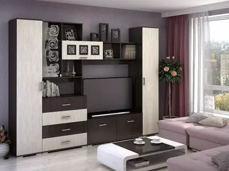 Гостиная Рошель-01 Венге-Дуб белфорд