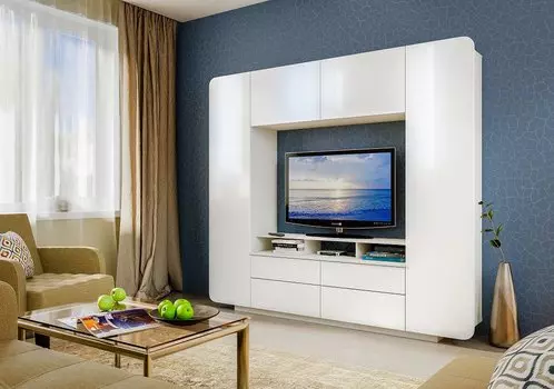 Гостиная Румба Белый/Белый Глянец