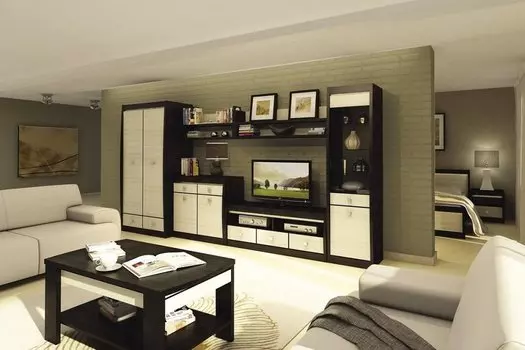 Гостиная Ксено-03 Ясень глянец/ Дуб ферарра