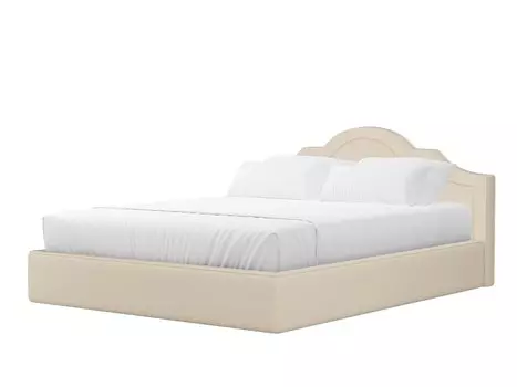 Кровать интерьерная Афина Экокожа Бежевый 160х200