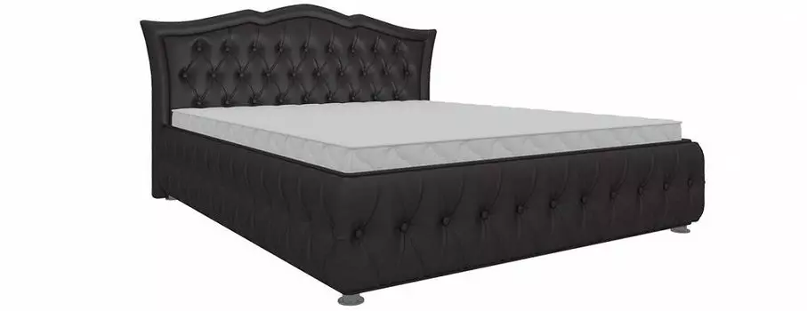 Кровать интерьерная Герда Экокожа Коричневый 140х200