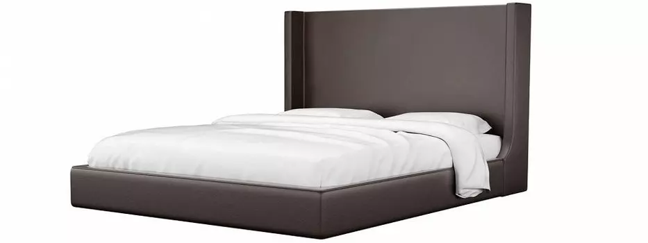 Кровать интерьерная Ларго Экокожа Коричневый 160х200