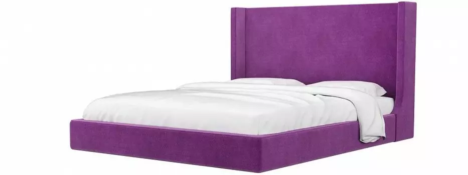 Кровать интерьерная Ларго Микровельвет Фиолетовый 160х200