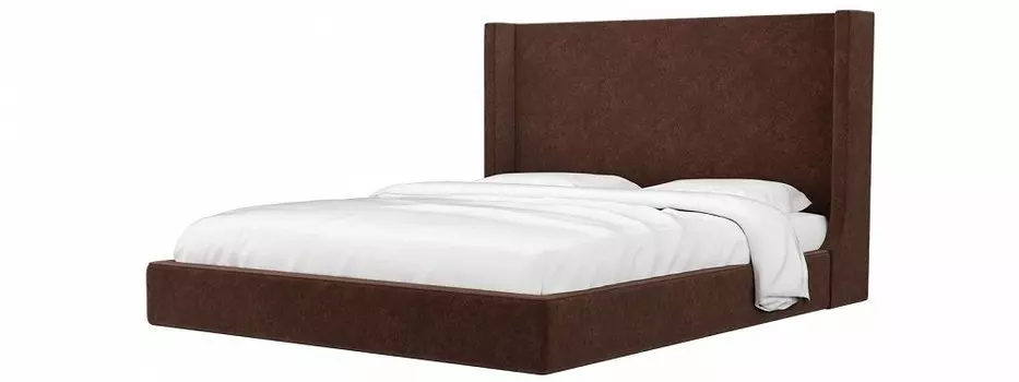 Кровать интерьерная Ларго Микровельвет Коричневый 160х200