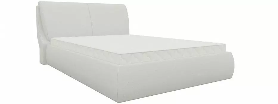 Кровать интерьерная Принцесса Экокожа Белый