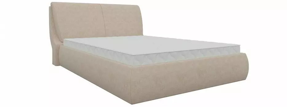 Кровать интерьерная Принцесса Микровельвет Бежевый