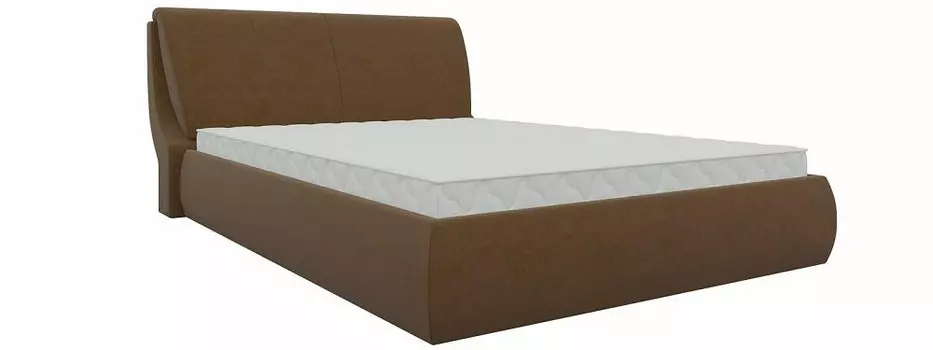 Кровать интерьерная Принцесса Микровельвет Коричневый
