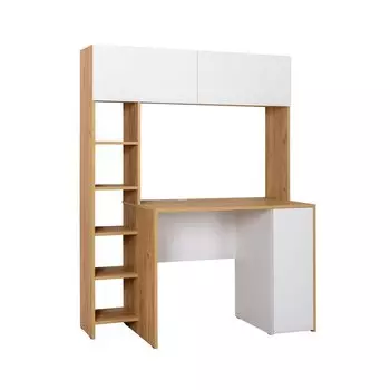 Стол компьютерный Комфорт 12.73 Дуб Золотой/Белая Аляска