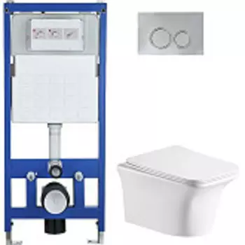 Комплект Инсталляции 3 в 1 NIVOLET AriaPP CT9034 с Инсталляцией CR555 и кнопкой CR05 Cerutti SPA