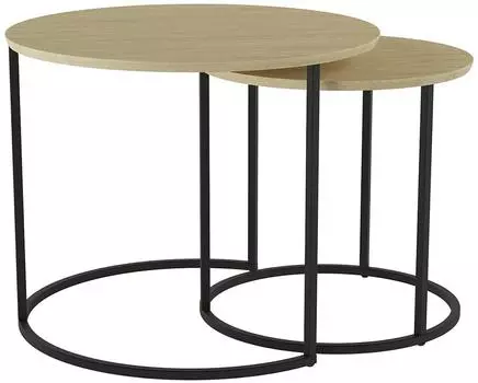 Комплект журнальных столов Калифорния Лесли Дуб янтарный/Черный