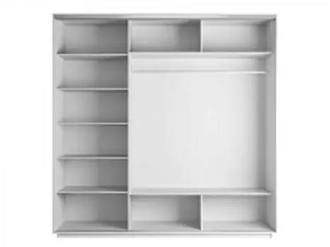 Корпус 3х-дверного шкафа-купе Экспресс Трио240 Белый снег 2400х2400х605