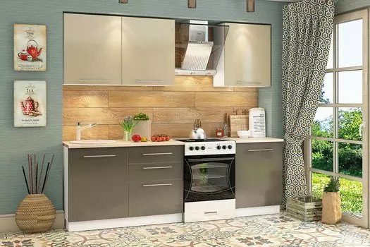 Кухонный гарнитур Корсика СТЛ.051.15РЗ Кухонный гарнитур Белый/Малаго/Гибрид