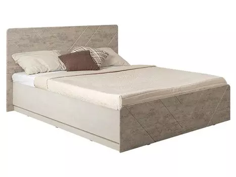 Кровать Амели 11.31 Н Шелковый камень К349 RT,Бетон Чикаго беж LS 00 953