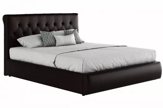 Кровать Амели БП/М Экокожа Венге 160