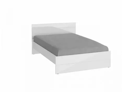 Кровать GLOSS 140 Белый/Белый глянец