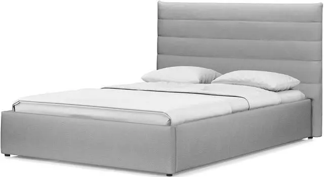 Кровать интерьерная Амалия рогожка RUDY2 1501 A1 color 20 Серебристый серый 140*200