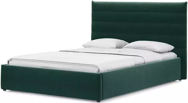 Кровать интерьерная Амалия рогожка RUDY2 1501 A1 color 32 Темный серо-зеленый 140*200