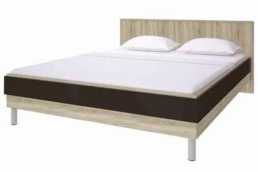 Кровать Ирма СТЛ.143.11 Дуб сонома/Шоколад глянец 160