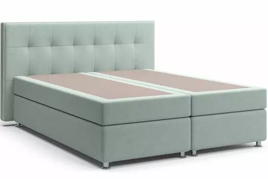 Кровать Николетт Box Spring Velutto 14 Велюр/Десерт 117 Cream Искусственная кожа 160