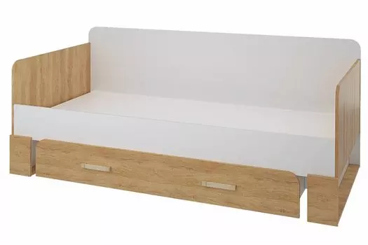 Кровать Сити СТЛ.336.07 Бело-серый/Дуб небраска