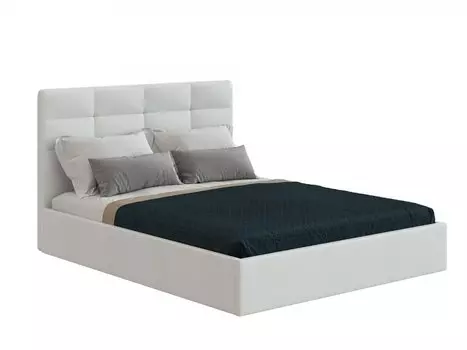 Кровать СОНАТА new 1400х2000 Белый (кож.зам.) 72305110