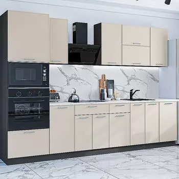 Кухня прямая Квадро-01 Кашемир/Graphite 2140*3000*600