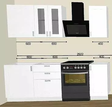 Кухня прямая Лофт Nordic Oak/Белый 2130*1600*600 Вариант 6