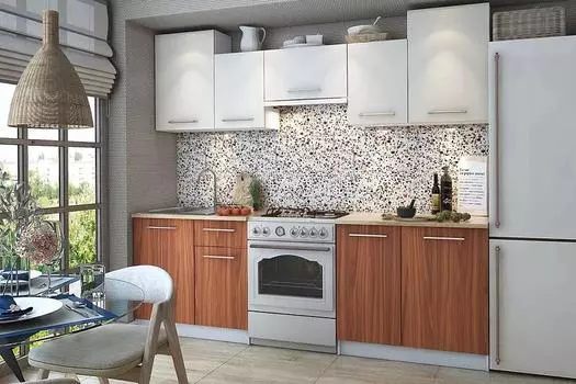 Кухонный гарнитур Бланка 234.00РЗ Ваниль/Амбер/Белый