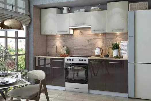 Кухонный гарнитур Бланка 234.00РЗ Венге Фисташка/Венге/Белый