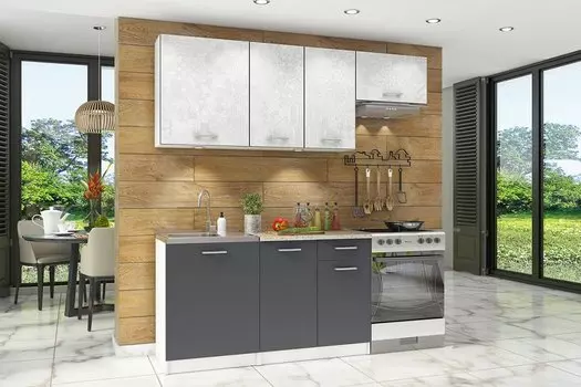 Кухонный гарнитур Бланка СТЛ.218.00 Спринт/Антрацит/Белый